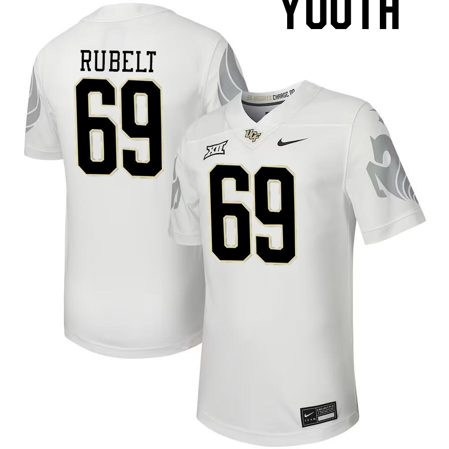 Youth #69 Paul Rubelt UCF Knights Big 12 Conference College Football Jerseys Stitched-Black